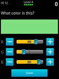 Colortrainer screen