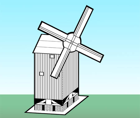 Modell zum selber Ausmalen