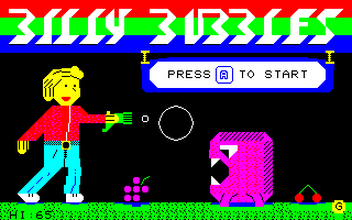 Billy Bubbles - Startbildschirm