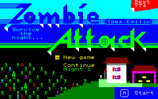 ZombiAttack - Startbildschirm